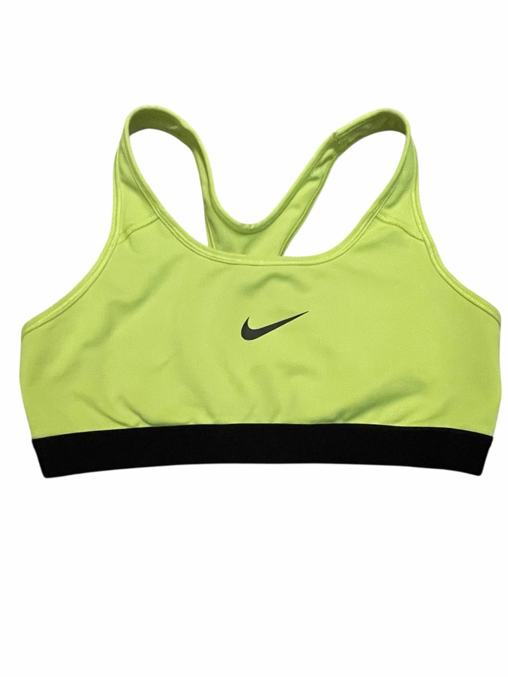 Nike Women's Neon Lime Sports Bra with Black Band